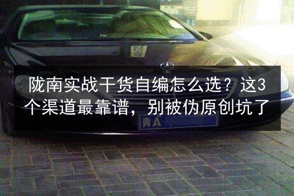 陇南实战干货自编怎么选?这3个渠道最靠谱,别被伪原创坑了 第2张 陇南实战干货自编怎么选?这3个渠道最靠谱,别被伪原创坑了 第2张