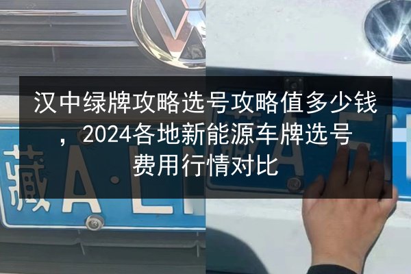 汉中绿牌攻略选号攻略值多少钱，2024各地新能源车牌选号费用行情对比