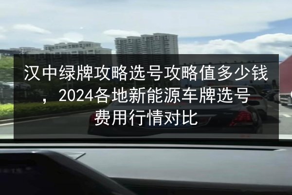 汉中绿牌攻略选号攻略值多少钱，2024各地新能源车牌选号费用行情对比 第2张