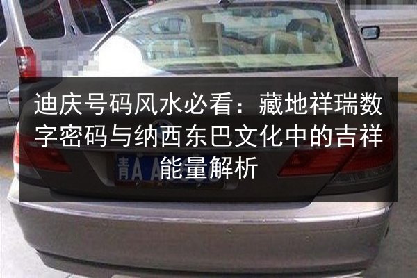 迪庆号码风水必看:藏地祥瑞数字密码与纳西东巴文化中的吉祥能量解析 第2张 迪庆号码风水必看:藏地祥瑞数字密码与纳西东巴文化中的吉祥能量解析 第2张