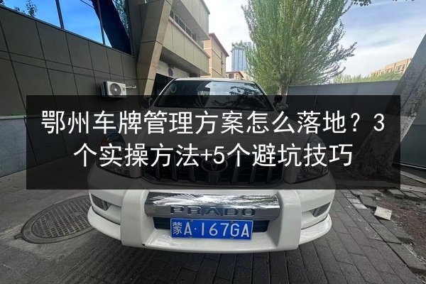 鄂州车牌管理方案怎么落地?3个实操方法+5个避坑技巧 第2张 鄂州车牌管理方案怎么落地?3个实操方法+5个避坑技巧 第2张