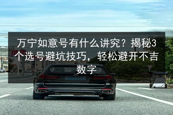 万宁如意号有什么讲究？揭秘3个选号避坑技巧，轻松避开不吉数字