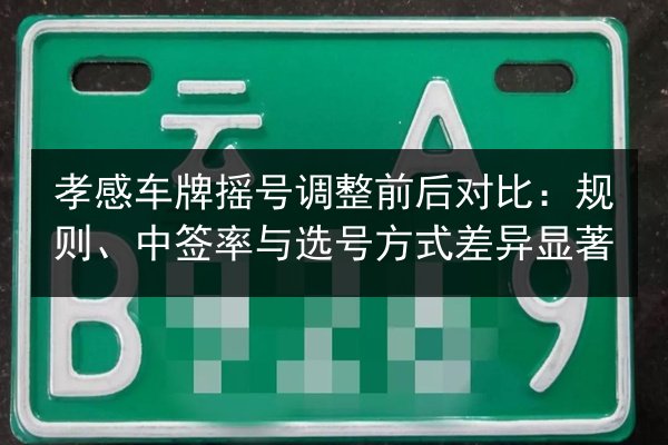 孝感车牌摇号调整前后对比：规则、中签率与选号方式差异显著 第1张