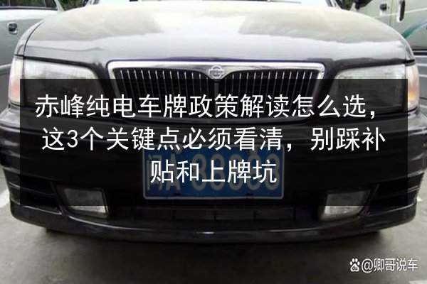 赤峰纯电车牌政策解读怎么选，这3个关键点必须看清，别踩补贴和上牌坑 第2张
