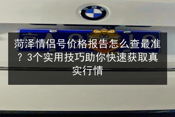 菏泽情侣号价格报告怎么查最准？3个实用技巧助你快速获取真实行情