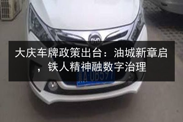 大庆车牌政策出台：油城新章启，铁人精神融数字治理