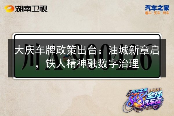 大庆车牌政策出台:油城新章启,铁人精神融数字治理 第3张 大庆车牌政策出台:油城新章启,铁人精神融数字治理 第3张