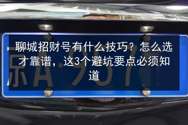 聊城招财号有什么技巧?怎么选才靠谱,这3个避坑要点必须知道 第3张 聊城招财号有什么技巧?怎么选才靠谱,这3个避坑要点必须知道 第3张