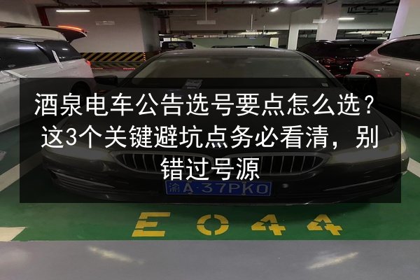 酒泉电车公告选号要点怎么选？这3个关键避坑点务必看清，别错过号源