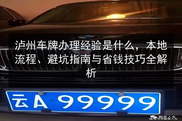 泸州车牌办理经验是什么，本地流程、避坑指南与省钱技巧全解析