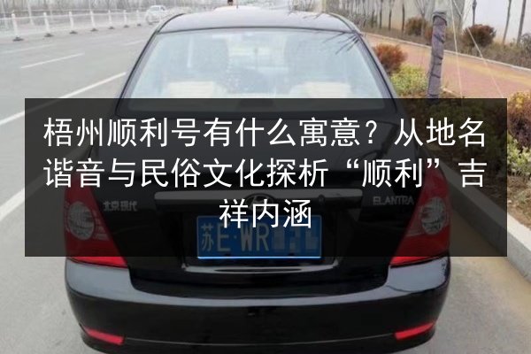 梧州顺利号有什么寓意?从地名谐音与民俗文化探析“顺利”吉祥内涵 第3张 梧州顺利号有什么寓意?从地名谐音与民俗文化探析“顺利”吉祥内涵 第3张