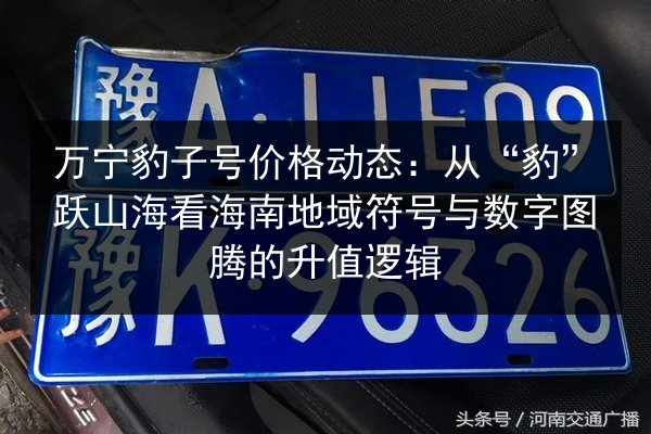 万宁豹子号价格动态：从“豹”跃山海看海南地域符号与数字图腾的升值逻辑