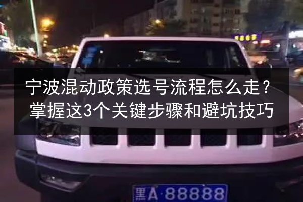 宁波混动政策选号流程怎么走？掌握这3个关键步骤和避坑技巧