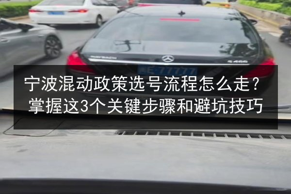 宁波混动政策选号流程怎么走？掌握这3个关键步骤和避坑技巧 第3张