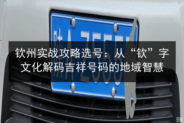 钦州实战攻略选号：从“钦”字文化解码吉祥号码的地域智慧
