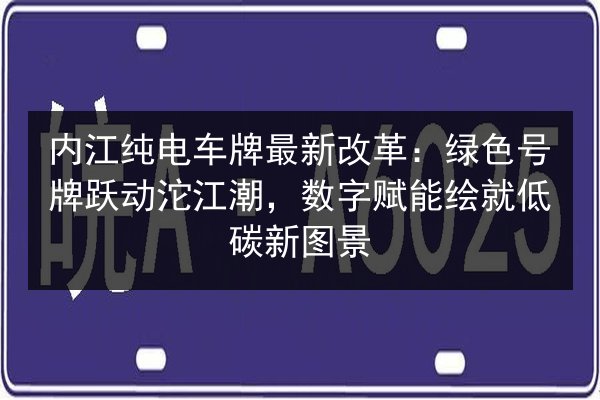 内江纯电车牌最新改革:绿色号牌跃动沱江潮,数字赋能绘就低碳新图景 第2张 内江纯电车牌最新改革:绿色号牌跃动沱江潮,数字赋能绘就低碳新图景 第2张