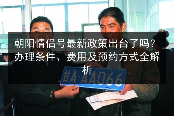 朝阳情侣号最新政策出台了吗?办理条件、费用及预约方式全解析 第2张 朝阳情侣号最新政策出台了吗?办理条件、费用及预约方式全解析 第2张