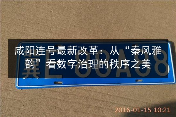 咸阳连号最新改革:从“秦风雅韵”看数字治理的秩序之美 第3张 咸阳连号最新改革:从“秦风雅韵”看数字治理的秩序之美 第3张