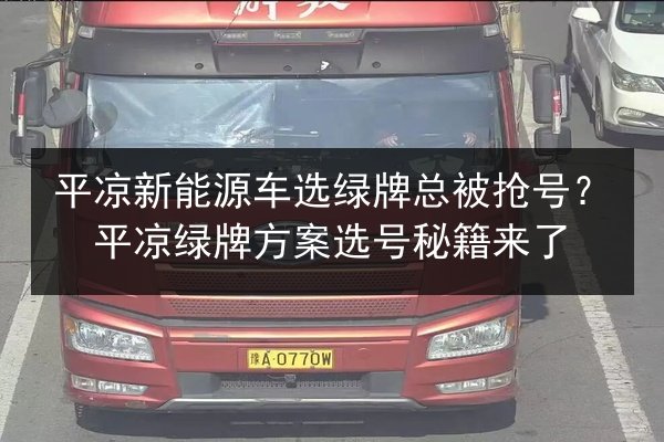 平凉新能源车选绿牌总被抢号？平凉绿牌方案选号秘籍来了 第3张