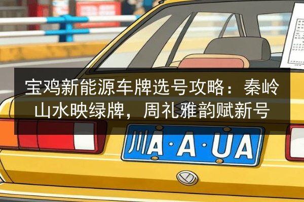 宝鸡新能源车牌选号攻略：秦岭山水映绿牌，周礼雅韵赋新号 第2张