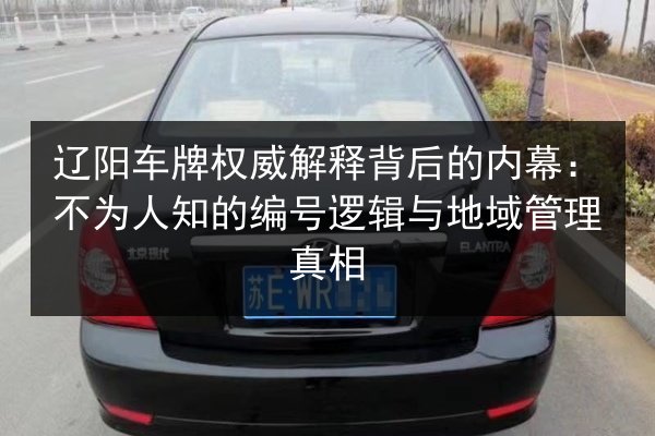 辽阳车牌权威解释背后的内幕：不为人知的编号逻辑与地域管理真相
