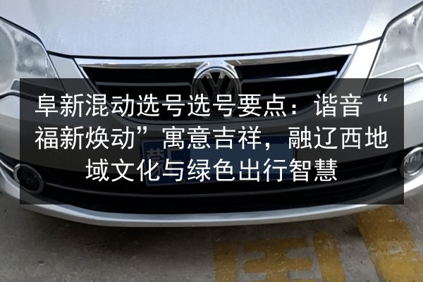 阜新混动选号选号要点:谐音“福新焕动”寓意吉祥,融辽西地域文化与绿色出行智慧 第2张 阜新混动选号选号要点:谐音“福新焕动”寓意吉祥,融辽西地域文化与绿色出行智慧 第2张