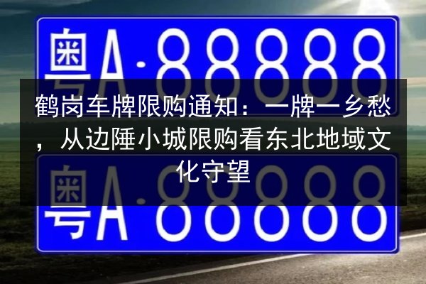 鹤岗车牌限购通知：一牌一乡愁，从边陲小城限购看东北地域文化守望