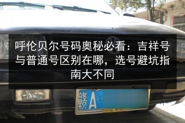 呼伦贝尔号码奥秘必看:吉祥号与普通号区别在哪,选号避坑指南大不同 第3张 呼伦贝尔号码奥秘必看:吉祥号与普通号区别在哪,选号避坑指南大不同 第3张