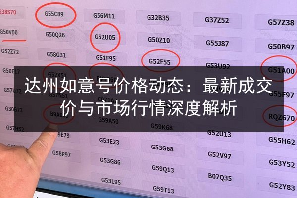 达州如意号价格动态：最新成交价与市场行情深度解析