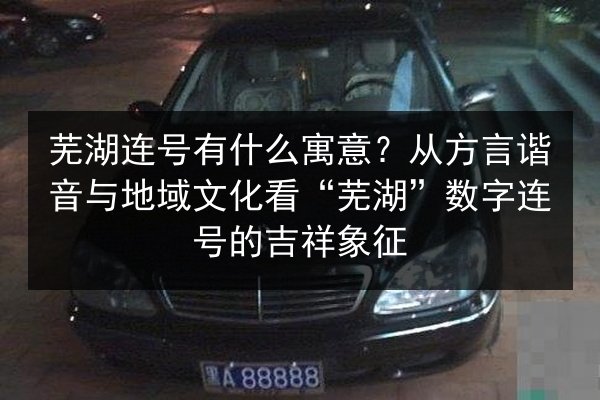 芜湖连号有什么寓意？从方言谐音与地域文化看“芜湖”数字连号的吉祥象征 第2张