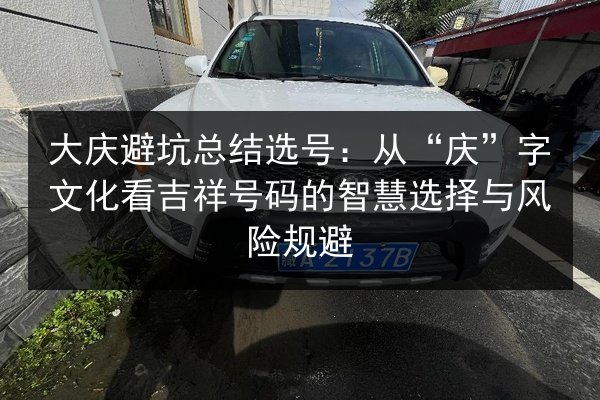 大庆避坑总结选号：从“庆”字文化看吉祥号码的智慧选择与风险规避