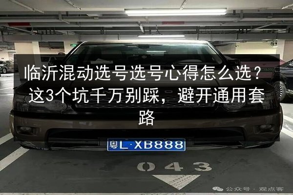 临沂混动选号选号心得怎么选？这3个坑千万别踩，避开通用套路
