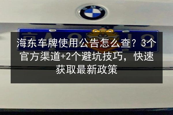 海东车牌使用公告怎么查?3个官方渠道+2个避坑技巧,快速获取最新政策 第2张 海东车牌使用公告怎么查?3个官方渠道+2个避坑技巧,快速获取最新政策 第2张