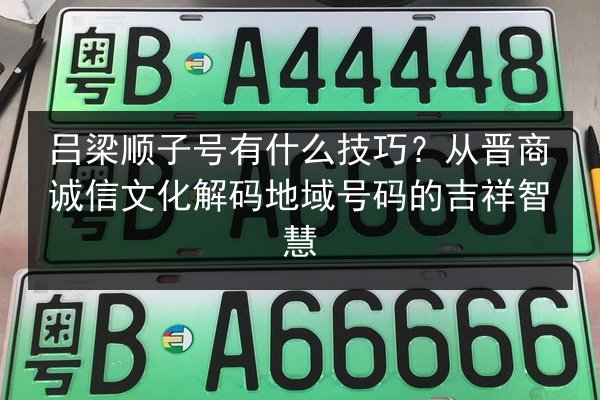 吕梁顺子号有什么技巧？从晋商诚信文化解码地域号码的吉祥智慧 第3张