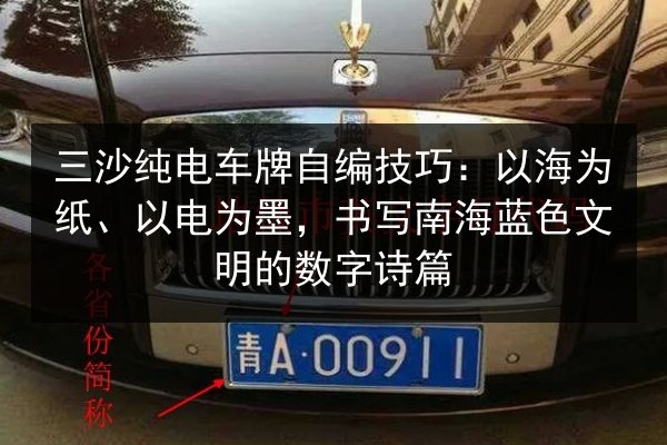 三沙纯电车牌自编技巧：以海为纸、以电为墨，书写南海蓝色文明的数字诗篇 第3张