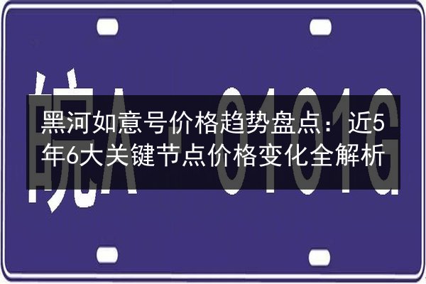 黑河如意号价格趋势盘点:近5年6大关键节点价格变化全解析 第2张 黑河如意号价格趋势盘点:近5年6大关键节点价格变化全解析 第2张