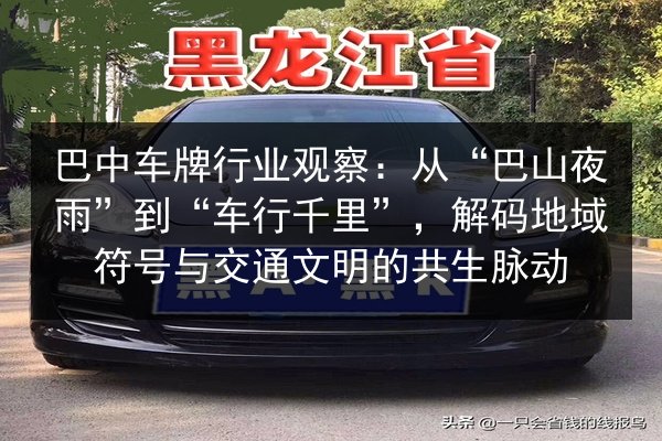 巴中车牌行业观察：从“巴山夜雨”到“车行千里”，解码地域符号与交通文明的共生脉动 第2张
