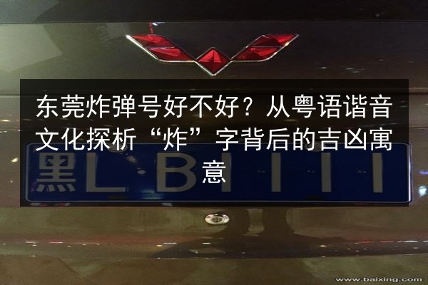 东莞炸弹号好不好？从粤语谐音文化探析“炸”字背后的吉凶寓意 第3张