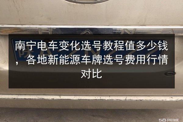 南宁电车变化选号教程值多少钱,各地新能源车牌选号费用行情对比 第3张 南宁电车变化选号教程值多少钱,各地新能源车牌选号费用行情对比 第3张