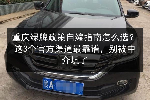 重庆绿牌政策自编指南怎么选？这3个官方渠道最靠谱，别被中介坑了 第2张