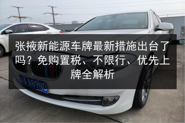 张掖新能源车牌最新措施出台了吗？免购置税、不限行、优先上牌全解析