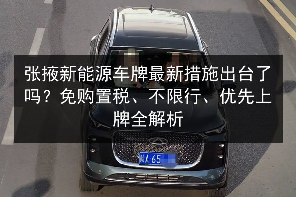 张掖新能源车牌最新措施出台了吗？免购置税、不限行、优先上牌全解析 第2张