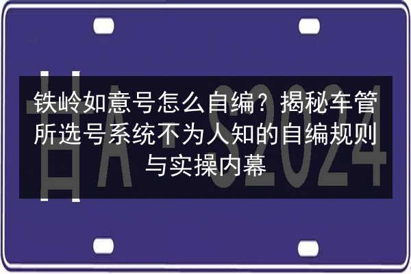 铁岭如意号怎么自编？揭秘车管所选号系统不为人知的自编规则与实操内幕