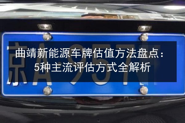 曲靖新能源车牌估值方法盘点:5种主流评估方式全解析 第3张 曲靖新能源车牌估值方法盘点:5种主流评估方式全解析 第3张