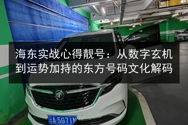 海东实战心得靓号：从数字玄机到运势加持的东方号码文化解码 第2张