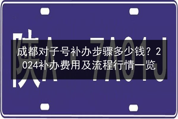 成都对子号补办步骤多少钱？2024补办费用及流程行情一览 第2张