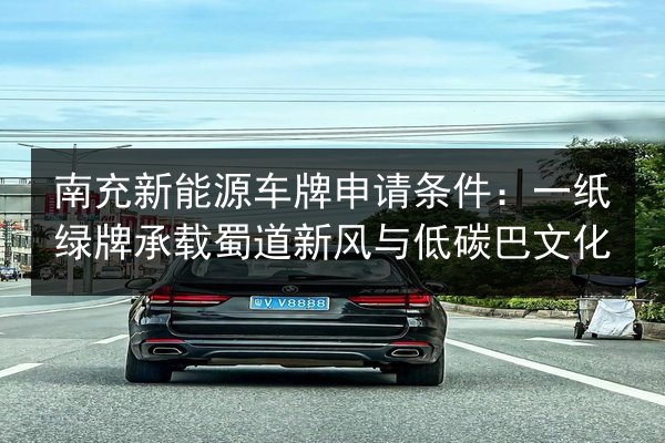 南充新能源车牌申请条件:一纸绿牌承载蜀道新风与低碳巴文化 第3张 南充新能源车牌申请条件:一纸绿牌承载蜀道新风与低碳巴文化 第3张