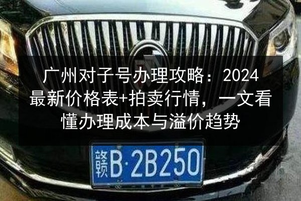 广州对子号办理攻略：2024最新价格表+拍卖行情，一文看懂办理成本与溢价趋势