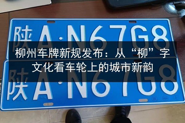 柳州车牌新规发布:从“柳”字文化看车轮上的城市新韵 第2张 柳州车牌新规发布:从“柳”字文化看车轮上的城市新韵 第2张