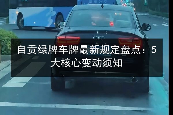 自贡绿牌车牌最新规定盘点：5大核心变动须知 第2张